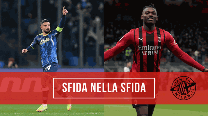 Lorenzo Insigne e Rafael Leao, calciatori di Napoli e Milan (getty images)