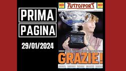 Prima pagina Tuttosport: Grazie Sinner!