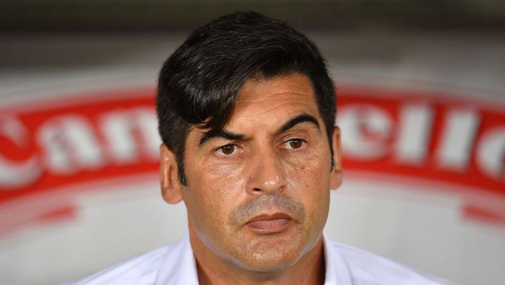 TURIN, ITALY - JULY 29:  AS Roma head coach Paulo Fonseca looks on during the Serie A match between Torino FC and  AS Roma at Stadio Olimpico di Torino on July 29, 2020 in Turin, Italy.  (Photo by Valerio Pennicino/Getty Images) 