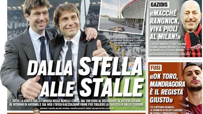 Tuttosport, la prima pagina di oggi, giovedì 11 febbraio 2021 