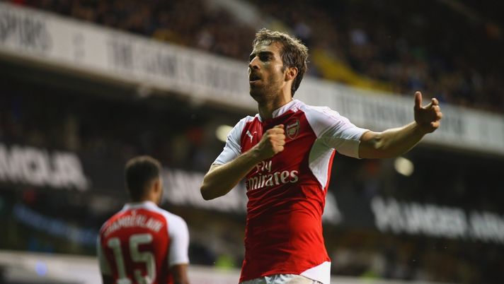 Mathieu Flamini, ex centrocampista del Milan, qui con la maglia dell'Arsenal