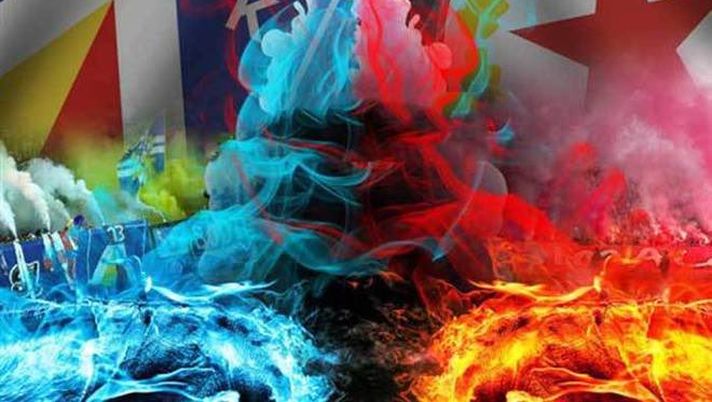 Raffigurazione iconica del derby di Sofia di oggi fra CSKA e Levski Raffigurazione iconica del derby di Sofia di oggi fra CSKA e Levski