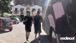 VIDEO RITIRO PALERMO, la squadra rosanero lascia l’hotel direzione “Tenente Onorato”