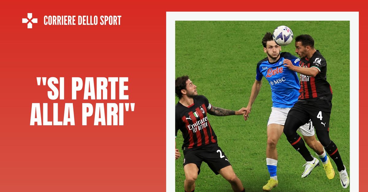 Milan Napoli, De Napoli: “Champions diversa, si parte alla pari”