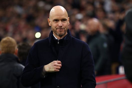 AMSTERDAM, NETHERLANDS - FEBRUARY 13: Erik Ten Hag, Manager of Ajax looks on prior to the UEFA Champions League Round of 16 First Leg match between Ajax and Real Madrid at Johan Cruyff Arena on February 13, 2019 in Amsterdam, Netherlands. (Photo by Lars Baron/Getty Images) Premier League