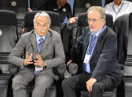 Pozzo e l'ex d.s. Larini Pozzo e l'ex d.s. Larini