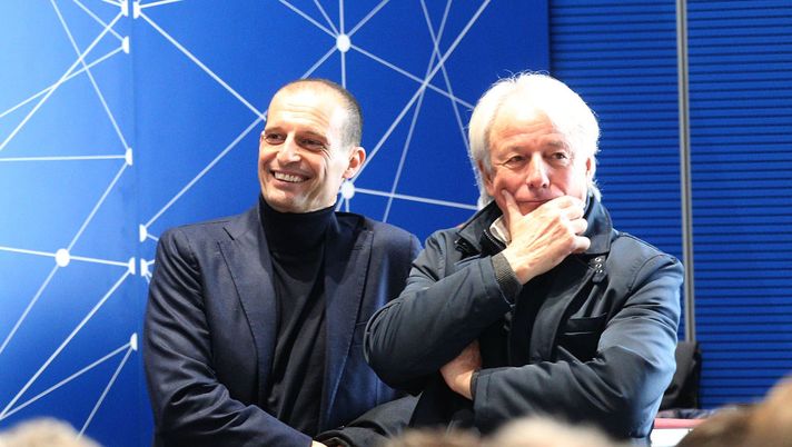 FLORENCE, ITALY - FEBRUARY 03: Massimiliano Allegri during the "Panchina D'Oro Prize" award at Centro Tecnico Federale di Coverciano on February 3, 2020 in Florence, Italy.  (Photo by Gabriele Maltinti/Getty Images) 