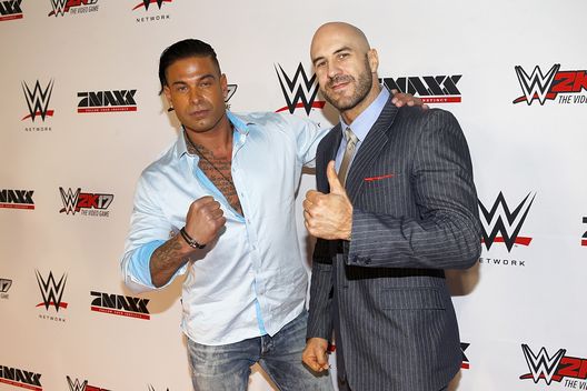 MUNICH, GERMANY - NOVEMBER 03: Tim Wiese (L) and Cesaro attend Tim Wiese's first WWE fight at Olympiahalle on November 3, 2016 in Munich, Germany. (Photo by Dominik Bindl/Getty Images) MUNICH, GERMANY - NOVEMBER 03: Tim Wiese (L) and Cesaro attend Tim Wiese's first WWE fight at Olympiahalle on November 3, 2016 in Munich, Germany. (Photo by Dominik Bindl/Getty Images)