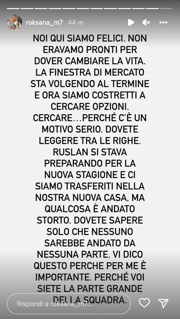 Moglie Malinovskyi: “Costretti a cercare opzioni sul mercato: cos’è successo, leggete tra le righe…”- immagine 2