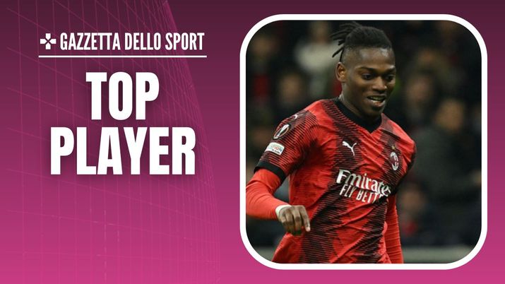 Rafael Leao AC Milan Milan-Slavia Praga 4-2 Europa League 2023-2024