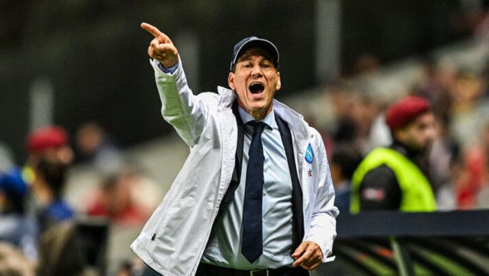 BRAGA, PORTUGAL - SEPTEMBER 20: Head coach, Rudi Garcia of SSC Napoli reacts during the UEFA Champions League match between SC Braga and SSC Napoli at Estadio Municipal de Braga on September 20, 2023 in Braga, Portugal. (Photo by Octavio Passos/Getty Images) Garcia: “Se Kvara pensa solo al gol non arriva! Anguissa, non sono macchine. Osimhen e Rrahmani…” - immagine 1