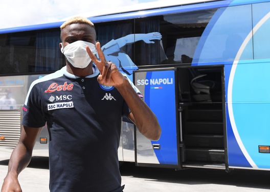 CASTEL DI SANGRO, ITALY - AUGUST 05: Vìctor Osimhen of Napoli during an SSC Napoli training session on August 05, 2021 in Castel di Sangro, Italy. (Photo by SSC NAPOLI/SSC NAPOLI via Getty Images) Castel Volturno, spunta la data della presentazione del ritiro di Castel di Sangro- immagine 2