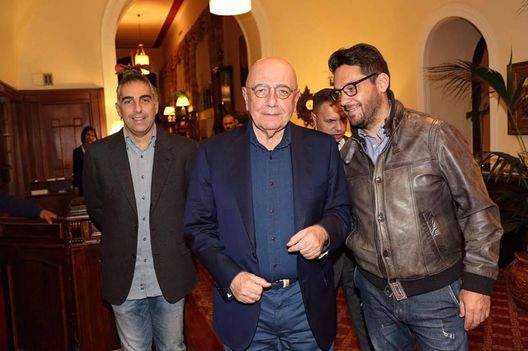 Nella foto: Gianluca Galliani, Adriano Galliani e Mario Spinelli Nella foto: Gianluca Galliani, Adriano Galliani e Mario Spinelli
