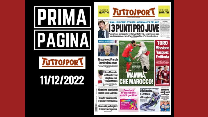 Prima pagina Tuttosport: Apertura sui Mondiali “Mamma, che Marocco!” Prima pagina Tuttosport: Apertura sui Mondiali “Mamma, che Marocco!” - immagine 1