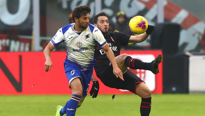 Hakan Calhanoglu durante Milan-Sampdoria (credits: GETTY Images) 