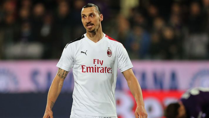 FLORENCE, ITALY - FEBRUARY 22: Zlatan Ibrahimovic of AC Milan reacts during the Serie A match between ACF Fiorentina and AC Milan at Stadio Artemio Franchi on February 22, 2020 in Florence, Italy. (Photo by Gabriele Maltinti/Getty Images) FLORENCE, ITALY - FEBRUARY 22: Zlatan Ibrahimovic of AC Milan reacts during the Serie A match between ACF Fiorentina and AC Milan at Stadio Artemio Franchi on February 22, 2020 in Florence, Italy. (Photo by Gabriele Maltinti/Getty Images)