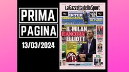 Prima pagina Gazzetta dello Sport: “Il Milan è ancora di Elliott”