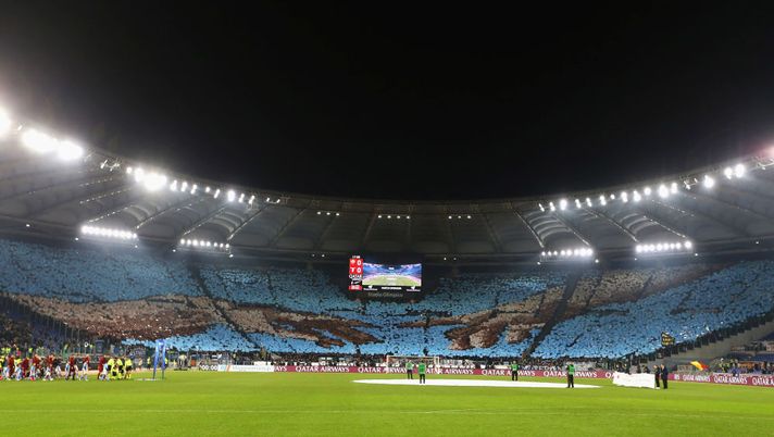 ROME, ITALY - JANUARY 26: SS Lazio fans during the Serie A match between AS Roma and SS Lazio at Stadio Olimpico on January 26, 2020 in Rome, Italy. (Photo by Paolo Bruno/Getty Images) ROME, ITALY - JANUARY 26: SS Lazio fans during the Serie A match between AS Roma and SS Lazio at Stadio Olimpico on January 26, 2020 in Rome, Italy. (Photo by Paolo Bruno/Getty Images)
