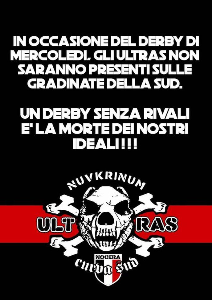 Nocerina-Cavese, il derby senza ultras: la curva locale si astiene per “solidarietà”- immagine 2