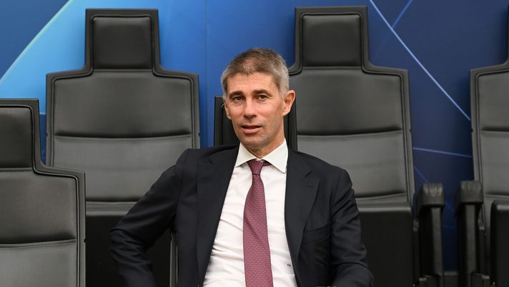 MILAN, ITALY - SEPTEMBER 14: Frederic Massara of AC Milan attends before the UEFA Champions League group E match between AC Milan and Dinamo Zagreb at Giuseppe Meazza Stadium on September 14, 2022 in Milan, Italy. (Photo by Claudio Villa/AC Milan via Getty Images)