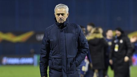 ZAGREB, CROATIA - MARCH 18: Jose Mourinho, Manager of Tottenham Hotspur looks dejected following defeat in the UEFA Europa League Round of 16 Second Leg match between Dinamo Zagreb and Tottenham Hotspur at Stadion Maksimir on March 18, 2021 in Zagreb, Croatia. Sporting stadiums around Europe remain under strict restrictions due to the Coronavirus Pandemic as Government social distancing laws prohibit fans inside venues resulting in games being played behind closed doors. (Photo by Jurij Kodrun/Getty Images) ZAGREB, CROATIA - MARCH 18: Jose Mourinho, Manager of Tottenham Hotspur looks dejected following defeat in the UEFA Europa League Round of 16 Second Leg match between Dinamo Zagreb and Tottenham Hotspur at Stadion Maksimir on March 18, 2021 in Zagreb, Croatia. Sporting stadiums around Europe remain under strict restrictions due to the Coronavirus Pandemic as Government social distancing laws prohibit fans inside venues resulting in games being played behind closed doors. (Photo by Jurij Kodrun/Getty Images)