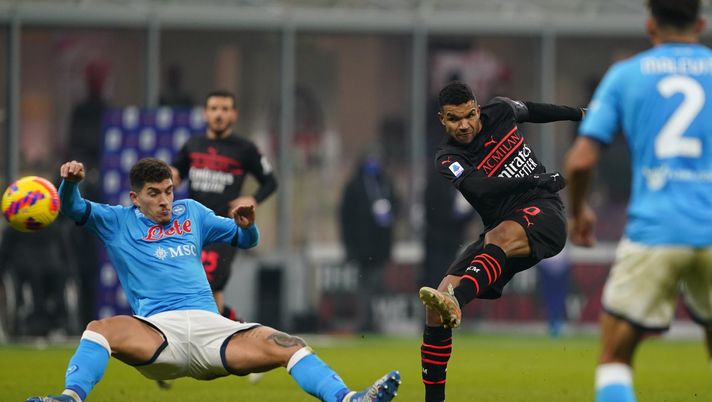 MILAN, ITALY - DECEMBER 19: Junior Messias of AC Milan in action during the Serie A match between AC Milan and SSC Napoli at Stadio Giuseppe Meazza on December 19, 2021 in Milan, Italy. (Photo by Pier Marco Tacca/AC Milan via Getty Images)