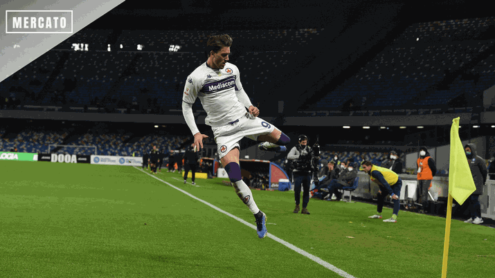 Dusan Vlahovic, nuovo attaccante della Juventus (getty images)