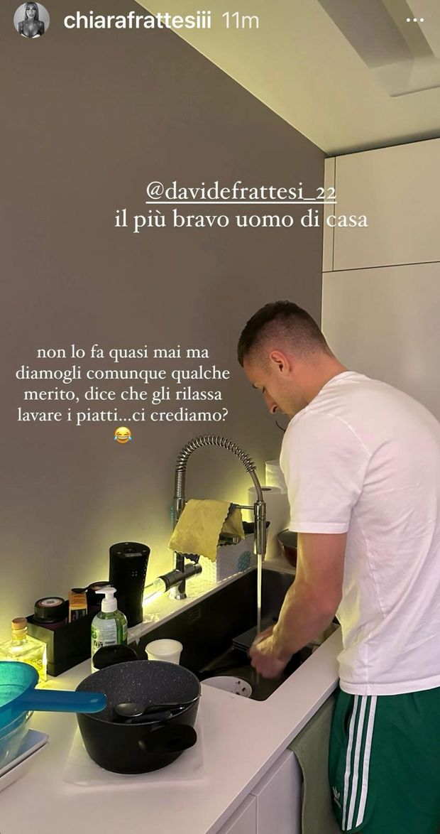 Inter-Atletico, Chiara Frattesi rivela sui social come si rilassa il fratello prima del match- immagine 3