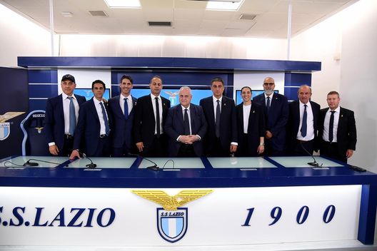 Il Presidente Lotito e il ds Fabiani con con membri comunità ebraica di Roma