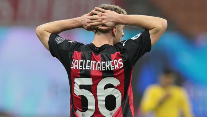 MILAN, ITALY - NOVEMBER 08: Alexis Saelemaekers of AC Milan reacts during the Serie A match between AC Milan and Hellas Verona FC at Stadio Giuseppe Meazza on November 8, 2020 in Milan, Italy. (Photo by Emilio Andreoli/Getty Images) Saelemaekers bocciato e ora rischia, spunta la domanda: “Cosa succede, ragazzo?” - immagine 1