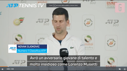 Video Djokovic, Nole sfida Musetti a Dubai e lancia Ibrahimovic: “Scudetto al Milan”