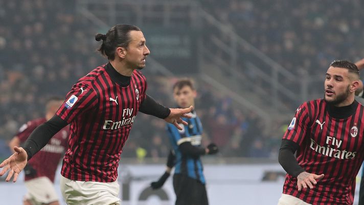 Zlatan Ibrahimovic e Theo Hernandez (credits: Getty Images) 