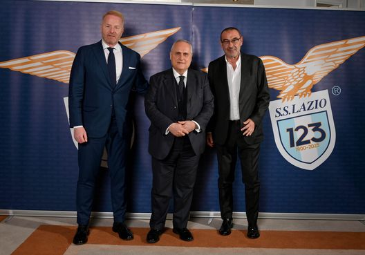 Tare, Lotito e Sarri Tare, Lotito e Sarri