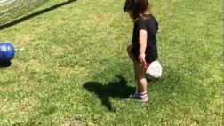 “Buon sangue non mente”, la figlia di Nainggolan alle prese con i gol – VIDEO