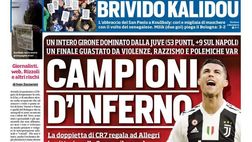EDICOLA / CdS: Campioni d’inferno. La Juve domina. Finale guastato da violenze