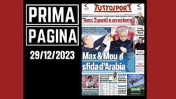 Prima pagina Tuttosport: “Max & Mou, sfida d’Arabia”
