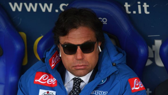 PARMA, ITALY - FEBRUARY 24:Cristiano Giuntoli of SSC Napoli looks on before the Serie A match between Parma Calcio and SSC Napoli at Stadio Ennio Tardini on February 24, 2019 in Parma, Italy. (Photo by Alessandro Sabattini/Getty Images) Juve, la Gazzetta: “La missione nei prossimi mesi: Giuntoli a Torino da nuovo ds” - immagine 1