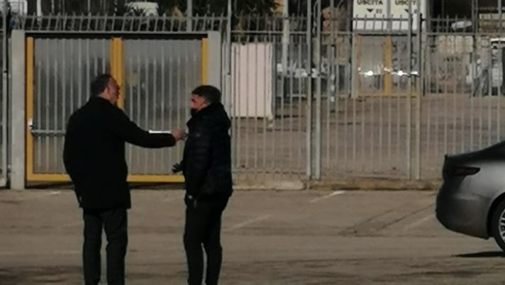 FOTO Palermo, Boscaglia a colloquio con il ds Castagnini al &#8220;Renzo Barbera&#8221;: le immagini 