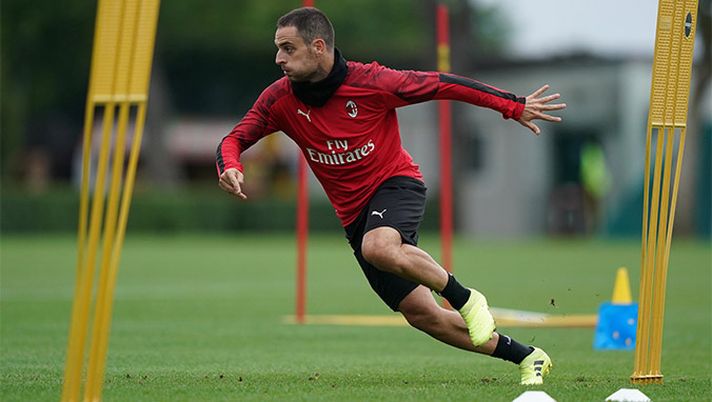 Giacomo 'Jack' Bonaventura in allenamento con il Milan a Milanello (credits: acmilan.com) 