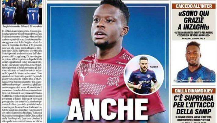 EDICOLA / TS: Inter, ecco Caicedo. “Qui grazie ad Inzaghi. Ripagherò con i gol” - immagine 1