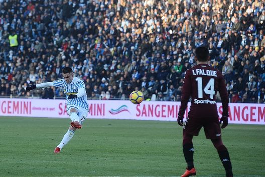 FERRARA, ITALY - DECEMBER 23: Federico Viviani of Spal scores a goal during the serie A match betweenSpal and Torino FC at Stadio Paolo Mazza on December 23, 2017 in Ferrara, Italy. (Photo by Mario Carlini / Iguana Press/Getty Images) FERRARA, ITALY - DECEMBER 23: Federico Viviani of Spal scores a goal during the serie A match betweenSpal and Torino FC at Stadio Paolo Mazza on December 23, 2017 in Ferrara, Italy. (Photo by Mario Carlini / Iguana Press/Getty Images)