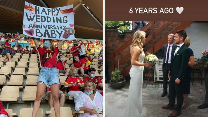 Mertens due volte felice: vittoria Belgio e messaggio della moglie in tribuna Mertens due volte felice: vittoria Belgio e messaggio della moglie in tribuna
