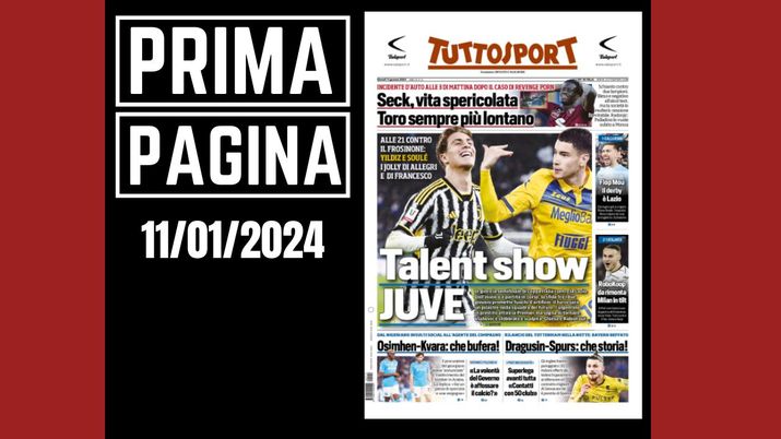 Prima pagina Tuttosport: 'Talent show Juventus'