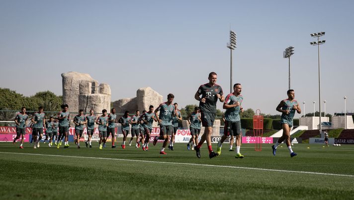 DOHA, QATAR - JANUARY 09: Franck Ribery warms up with team mates during a training session at day six of the Bayern Muenchen training camp at Aspire Academy on January 07, 2019 in Doha, Qatar. (Photo by Lars Baron/Bongarts/Getty Images) DOHA, QATAR - JANUARY 09: Franck Ribery warms up with team mates during a training session at day six of the Bayern Muenchen training camp at Aspire Academy on January 07, 2019 in Doha, Qatar. (Photo by Lars Baron/Bongarts/Getty Images)