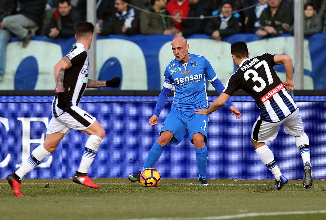  EMPOLI, ITALY - JANUARY 22: Massimo Maccarone of Empoli Fc in action during the Serie A match between Empoli FC and Udinese Calcio at Stadio Carlo Castellani on January 22, 2017 in Empoli, Italy.  (Photo by Gabriele Maltinti/Getty Images) 
