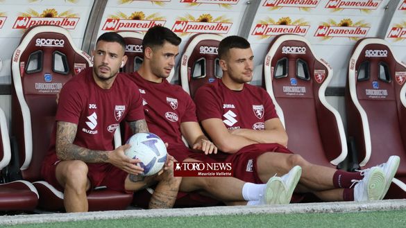 Tonny Sanabria, Luca Gemello e Alessandro Buongiorno, Torino-Lecce Torino, la crescita di Buongiorno è evidente: Mancini lo osserva per la Nazionale- immagine 3