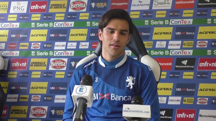 Michele Somma con la maglia del Brescia 