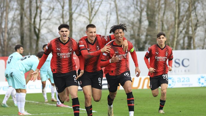esultanza gol Kevin Zeroli AC Milan Primavera Milan-Braga 2-2 Youth League 2023-2024