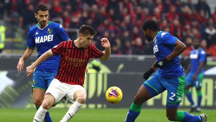 15 dicembre 2019, Milan-Sassuolo: l'attaccante Krzysztof Piatek (credits: GETTY Images) 