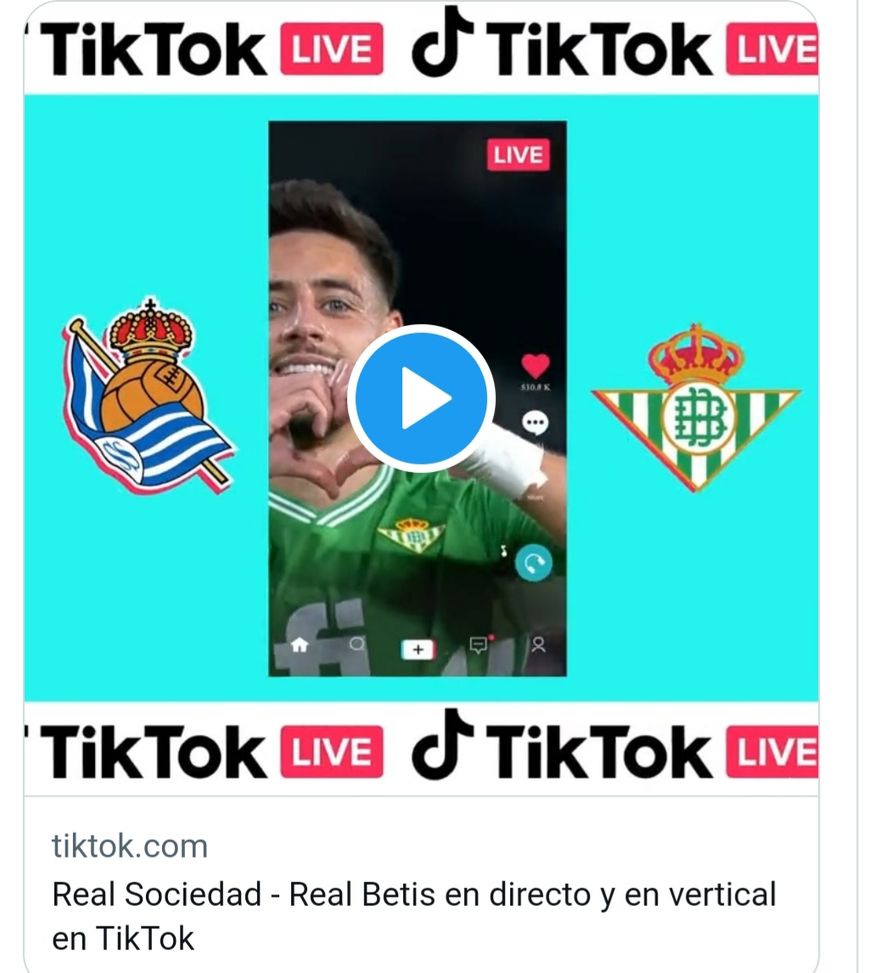 Real Sociedad-Betis, la prima partita live e in chiaro su TikTok!- immagine 2